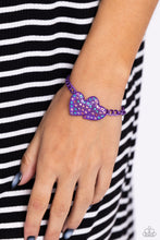 Load image into Gallery viewer, Lovestruck Lineup - Purple Paparazzi Bracelet