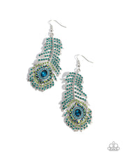 Load image into Gallery viewer, Prized Peacock - Green Paparazzi Earrings