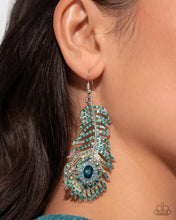 Load image into Gallery viewer, Prized Peacock - Green Paparazzi Earrings