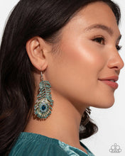Load image into Gallery viewer, Prized Peacock - Green Paparazzi Earrings
