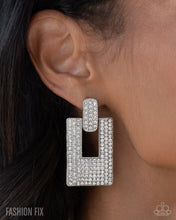 Load image into Gallery viewer, Sophisticated Stage - White - Paparazzi Earrings