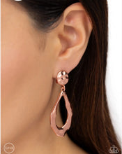 Load image into Gallery viewer, Metallic Mezzanine Copper Clip-on Earrings