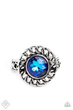 Load image into Gallery viewer, Round Table Runway Blue Paparazzi Ring