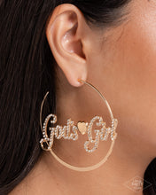 Load image into Gallery viewer, Shine with Purpose Gold Hoop Earrings