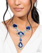 Load image into Gallery viewer, Fancy Formula - Blue Gem Silver Short Necklace - Paparazzi
