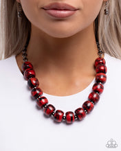 Load image into Gallery viewer, Swirled Serenity Red Paparazzi Necklace