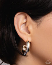 Load image into Gallery viewer, Metallic Multicolored Hoop Earrings