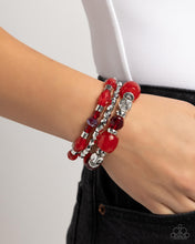 Load image into Gallery viewer, Danger Zone Delight Red and Black Necklace 2 piece set