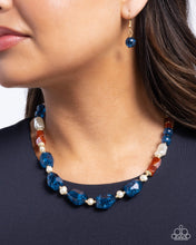 Load image into Gallery viewer, Paparazzi 💕Crackling Chic💕 Blue Necklace