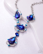 Load image into Gallery viewer, Fancy Formula - Blue Gem Silver Short Necklace - Paparazzi