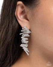 Load image into Gallery viewer, A Glimpse of Elegance-
Scattered Surety - white - Paparazzi earrings