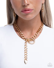 Load image into Gallery viewer, Bold Buckle Gold Paparazzi Necklace