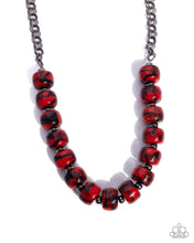 Load image into Gallery viewer, Swirled Serenity Red Paparazzi Necklace