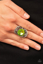 Load image into Gallery viewer, Galactic Garden Green Paparazzi Ring