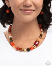 Load image into Gallery viewer, Modular Malibu Orange Paparazzi Necklace