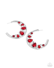 Load image into Gallery viewer, Refined Rewind Red Hoop Paparazzi Earrings