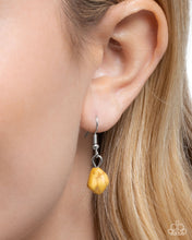 Load image into Gallery viewer, Trailblazing Tortoise - Yellow Stone Animal Print Short Necklace - Paparazzi