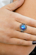Load image into Gallery viewer, Round Table Runway Blue Paparazzi Ring