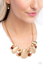 Load image into Gallery viewer, A Glimpse of Elegance Multicolored Mayhem Gold Paparazzi Necklace