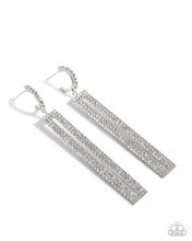 Load image into Gallery viewer, Elongated Ease - white - Paparazzi earrings
PAPARAZZI JEWELRY SKU: P5HO-WTXX-243XX