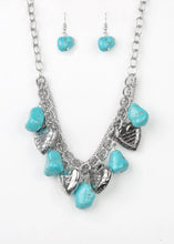 Load image into Gallery viewer, Change of Heart Blue Paparazzi Necklace