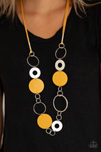 Load image into Gallery viewer, Sooner or LEATHER - Yellow - Paparazzi Necklace