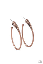 Load image into Gallery viewer, Paparazzi Accessories Fully Loaded - Copper Earrings