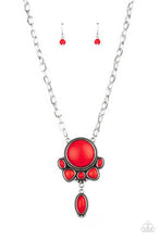 Load image into Gallery viewer, Paparazzi Accessories Geographically Gorgeous - Red Necklace