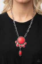 Load image into Gallery viewer, Paparazzi Accessories Geographically Gorgeous - Red Necklace