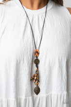 Load image into Gallery viewer, Knotted Keepsake - Orange Paparazzi Necklace