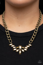 Load image into Gallery viewer, Come at Me - Brass Paparazzi Necklace