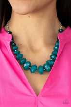 Load image into Gallery viewer, Happy-GLOW-Lucky - Blue Paparazzi Necklace