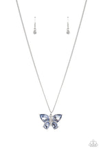 Load image into Gallery viewer, Free-Flying Flutter - Blue Paparazzi Necklace