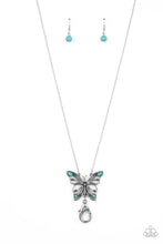 Load image into Gallery viewer, Badlands Butterfly - Blue Paparazzi Necklace
