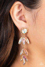 Load image into Gallery viewer, Pre-order Space Age Sparkle - Gold Earrings