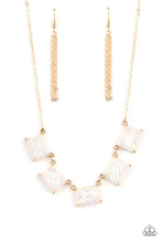 Load image into Gallery viewer, Opalescent Oblivion - Gold Paparazzi Necklace