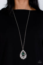 Load image into Gallery viewer, Glitz and GLOW - Green Paparazzi Necklace