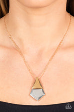 Load image into Gallery viewer, Posh Pyramid - Gold Paparazzi Necklace