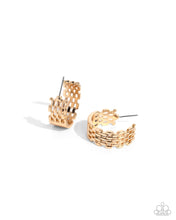Load image into Gallery viewer, Interlocked Immunity Gold Hoop Earrings

