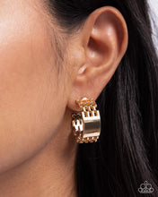 Load image into Gallery viewer, Interlocked Immunity Gold Hoop Earrings
