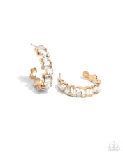 Load image into Gallery viewer, Fashionable Framed Gold Hoop Earrings
