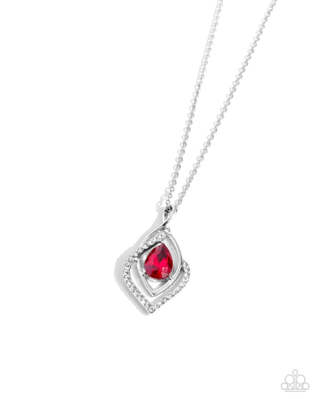 Dauntless Demure - Red Paparazzi Necklace