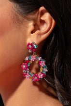 Load image into Gallery viewer, Wreathed in Wildflowers - Multi Life of the Party Paparazzi Earrings
