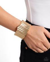 Load image into Gallery viewer, Warped Welding - Gold Paparazzi Bracelet - by A Glimpse of Elegance
