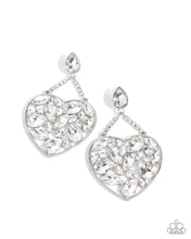Load image into Gallery viewer, Glittery Gait - White Earrings
