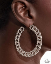 Load image into Gallery viewer, Interlocked Icing - White Paparazzi Earrings
