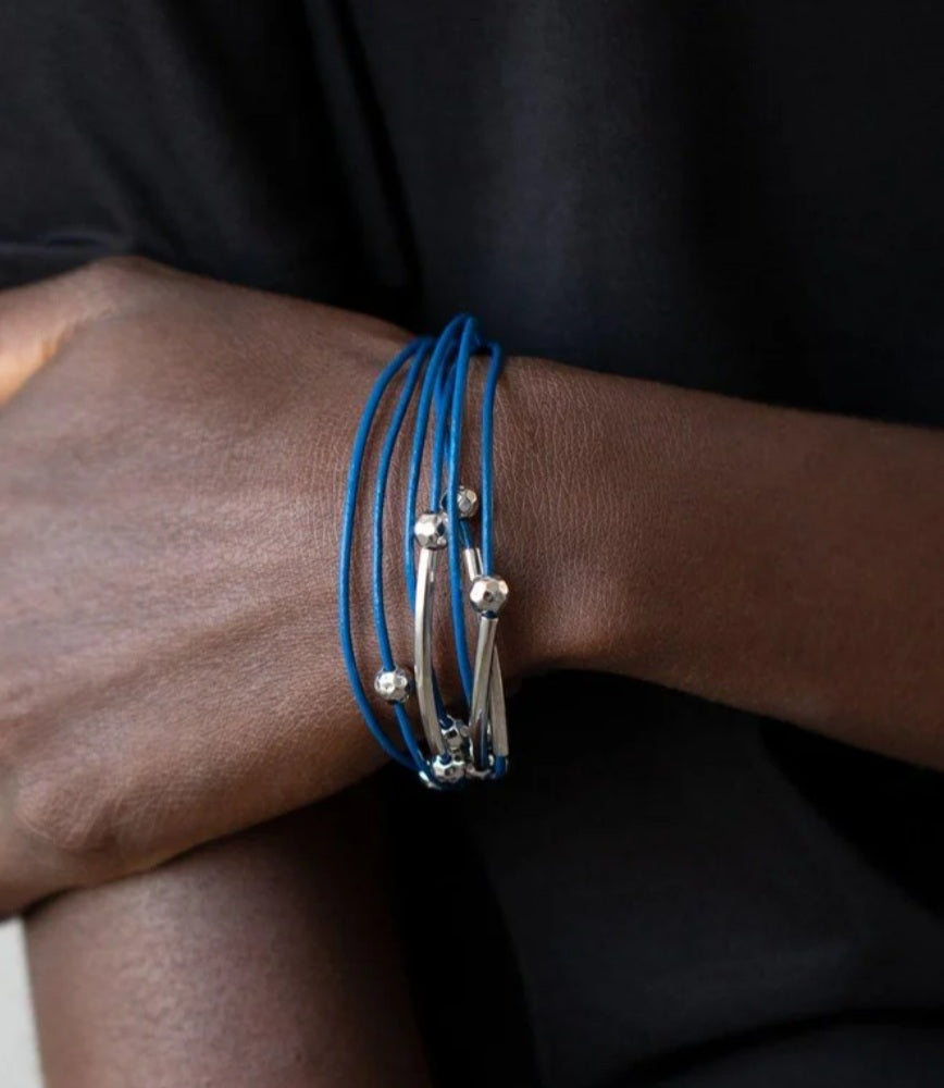Magnetically Modern Blue Bracelet