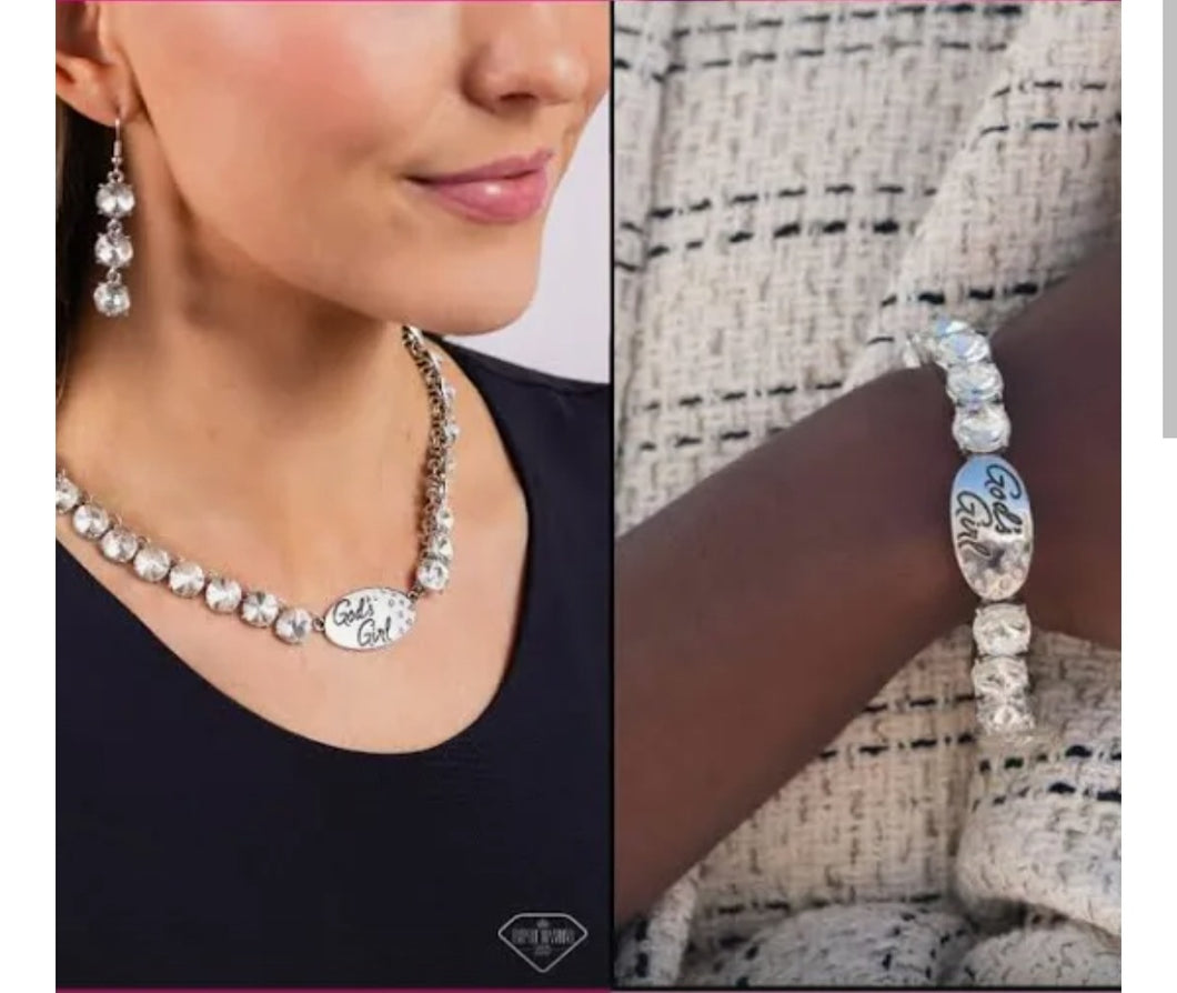 God's Girl Necklace and Bracelet Set