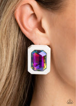 Load image into Gallery viewer, Edgy Emeralds - Multi Paparazzi Earrings
