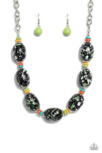 Load image into Gallery viewer, Paparazzi Necklace ~ No Laughing SPLATTER - Green
